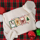 Embroidered Christmas Stamp Sweatshirt Festive Holiday Wear for Family-2