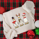 Embroidered Christmas Duck Shirt | Cute Holiday Wear for Animal Lovers-3