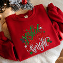 Joyful Merry Bright Embroidered Christmas Shirt Holiday Gift Unisex-4