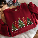 Embroidered Merry & Bright Tree Shirt | Cozy Holiday Apparel for Women-10