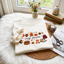 Cozy Season Embroidered Sweatshirt Warm Fall Gift for Autumn Lovers-4