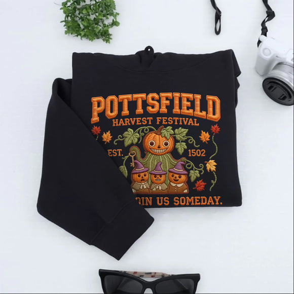 Pottsfield Harvest Festival Pumpkin Shirt Cozy Fall Wear Spooky Lovers