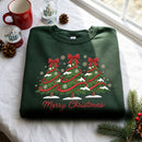 Embroidered 3 Christmas Trees Bow Shirt | Festive Holiday Top for Family-4
