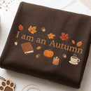 Embroidered I Am An Autumn Hoodie Cozy Fall Gift for Book Lovers-8
