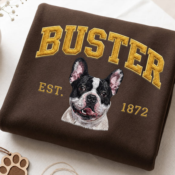 Custom Embroidered Pet Portrait Shirt - Personalized Dog Owner Gift
