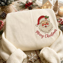 Vintage Embroidered Santa Sweatshirt Cozy Christmas Holiday Family Gift-6