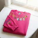 Custom Football Charm Necklace Embroidered Game Day Sweater For Fans-5