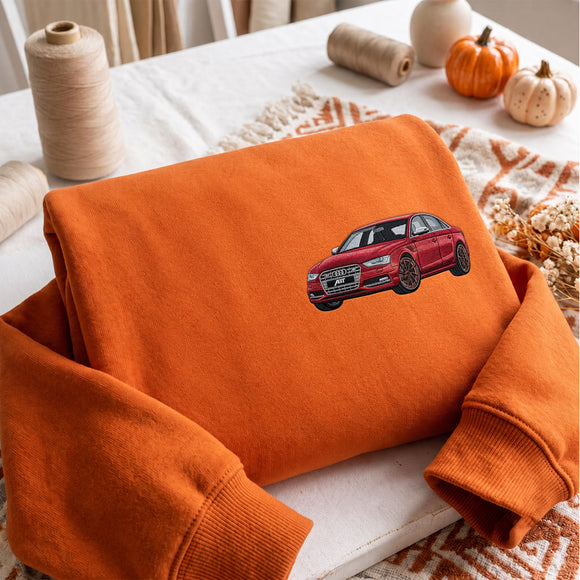 Custom Photo Embroidered Car Sweatshirt | Great Gift for Auto Owners