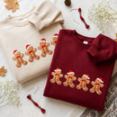 Embroidered Gingerbread Man Santa Hat Cozy Holiday Wear Unisex Adults-7