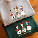 Embroidered Christmas Duck Shirt | Cute Holiday Wear for Animal Lovers-8