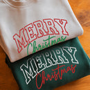 Embroidered Merry Christmas Shirt | Festive Holiday Wear for Family-8