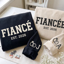 Custom Embroidered Fiancé Fiancée Est 2026 Engagement Gift For Couples-9