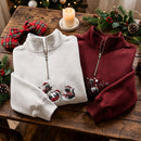 Embroidered Black Cat Christmas Sweatshirt Holiday Gift For Pet Lovers-10