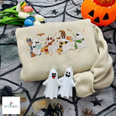 Cute Wizard Ghosts Embroidered Halloween Sweatshirt Potterhead Gift-2