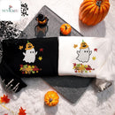 Cute Ghost Pumpkin Embroidered Sweatshirt Cozy Fall Halloween Gift-2