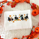 Embroidered Autumn Black Cats Cozy Fall Apparel for Pet Lovers-3