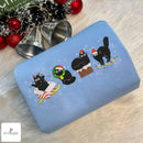 Embroidered Black Cat Christmas Sweatshirt Holiday Gift for Pet Lovers-5