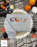 Embroidered Spooky Dachshund Halloween Sweatshirt Cozy Dog Lover Gift-6