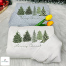 Embroidered Merry Christmas Tree Cozy Winter Outfit Gift for Women Men-7