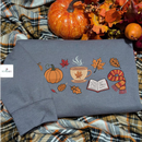 Cozy Autumn Embroidered Apparel for Book & Coffee Lovers-4