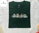 Spooky Cute Pumpkin Cat Embroidered Apparel for Lovers Halloween Cozy-11