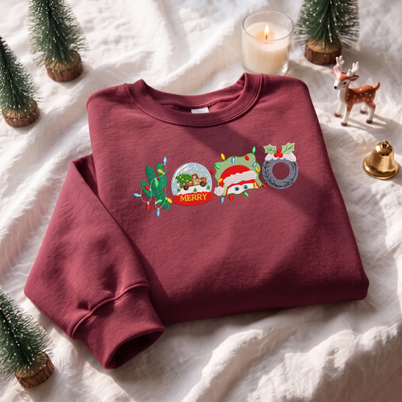 Embroidered Radiator Springs Christmas Sweatshirt Cozy Gift for Her