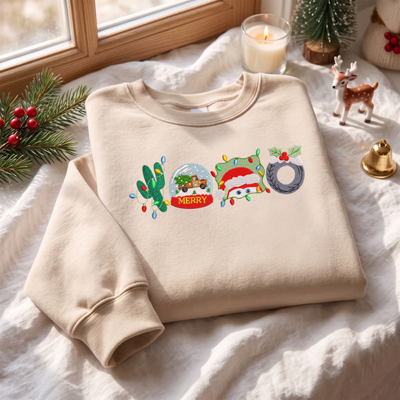 Embroidered Radiator Springs Christmas Sweatshirt Cozy Gift for Her