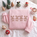 Embroidered Mickey Gingerbread Christmas Sweatshirt Cozy Holiday Gift-8