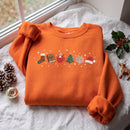 Embroidered Christmas Icon Sweatshirt Cozy Holiday Gift Unisex Adults-2
