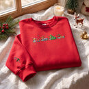 Embroidered Dachshund Christmas Train Sweatshirt Warm Gift Dog Lovers-6