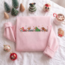 Embroidered Dachshund Xmas Train Shirt Warm Holiday Gift Dog Lovers-3