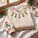 Custom Grinch Christmas Lights Embroidered Sweatshirt Cozy Holiday Gift-6