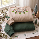 Custom Grinch Christmas Lights Embroidered Sweatshirt Cozy Holiday Gift-9
