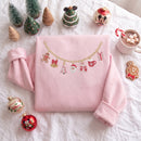 Custom Christmas Charm Sweatshirt Cozy Holiday Gift For Women-6