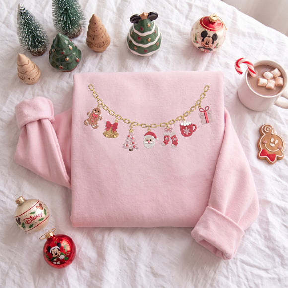 Custom Christmas Charm Sweatshirt Cozy Holiday Gift For Women