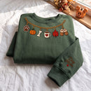 Embroidered Fall Charm Dog Mom Sweatshirt Cozy Autumn Gift for Women-2