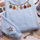 Custom Embroidered Dog Mom Fall Charm Sweatshirt Cozy Autumn Gift-4