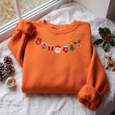 Custom Christmas Charm Necklace Embroidered Shirt Holiday Gift Women-2