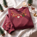 Custom Christmas Charm Necklace Embroidered Shirt Holiday Gift Women-4