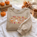Cute Ghost Autumn Frame Embroidered Sweatshirt Cozy Fall Wear Women-2