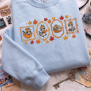 Cute Raccoon Pumpkin Embroidered Sweatshirt Cozy Autumn Gift Women-4
