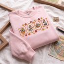 Cute Raccoon Pumpkin Embroidered Sweatshirt Cozy Autumn Gift Women-6