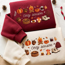 Cozy Season Embroidered Sweatshirt Warm Fall Gift for Autumn Lovers-14